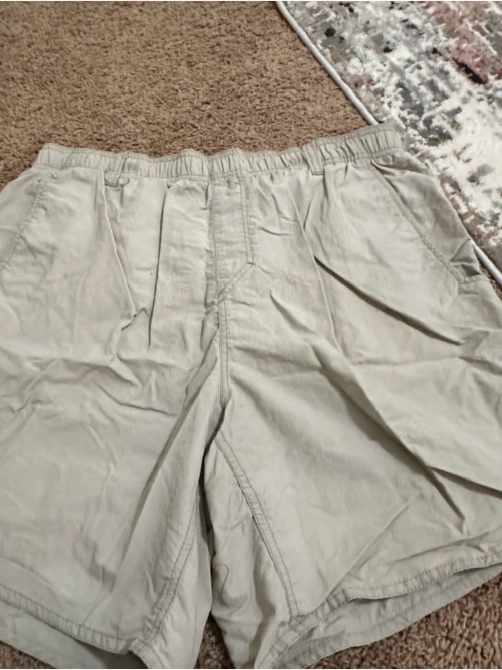 AFTCO Beige Elastic-Waist Swim Trunks